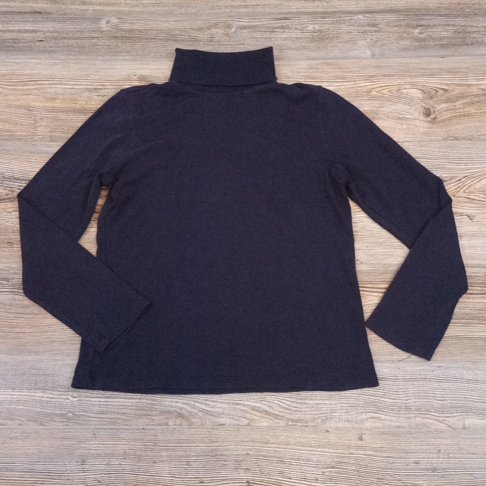 Long Sleeve Solid Turtle Neck Sweater Top - image 1